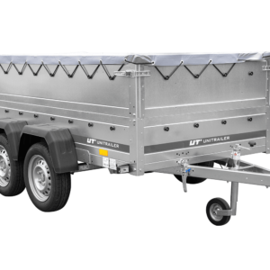 Remolque de Dos Ejes con Lona Azul – Alta Capacidad y Protección